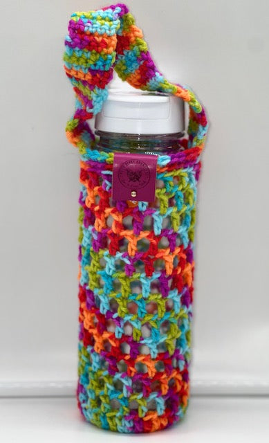 FIESTA MULTI-COLOR Crochet Bottle Holder